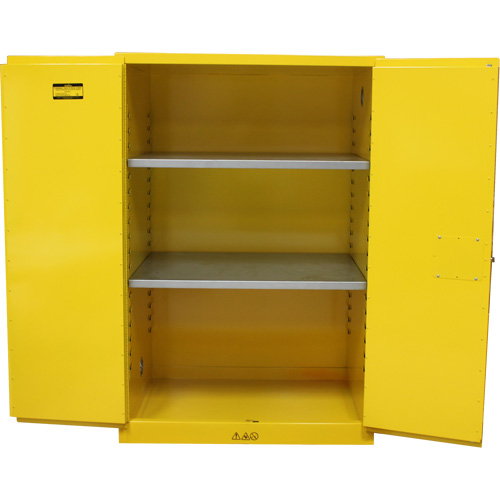Flammable Storage Cabinet, 90 Gal., 2 Door, 43" W x 66" H x 34" D Dufferin Supply