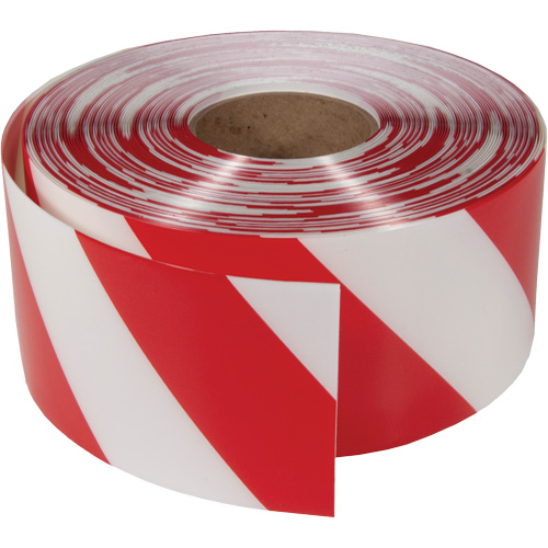 Ruban de marquage tr&egrave;s r&eacute;sistant pour plancher ArmorStripe, 4" x 100', PVC, Rouge et blanc Dufferin Supply