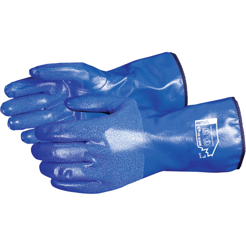 Gants r&eacute;sistants aux produits chimiques North Sea, Taille Petit, 11" lo, Nitrile, Doublure en Molleton, Gant de calibre hiver Dufferin Supply