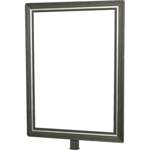 Porte-enseigne vertical robuste pour montant classique, Chrome satin&eacute; Dufferin Supply