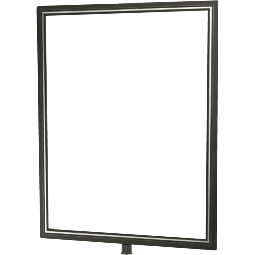 Porte-enseigne vertical robuste pour montant classique, Chrome satin&eacute; Dufferin Supply