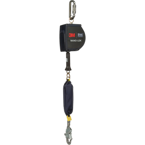 Cordage de s&eacute;curit&eacute; autor&eacute;tractable allong&eacute; Nano-Lok, 15', Acier inoxydable, Pivotant Dufferin Supply