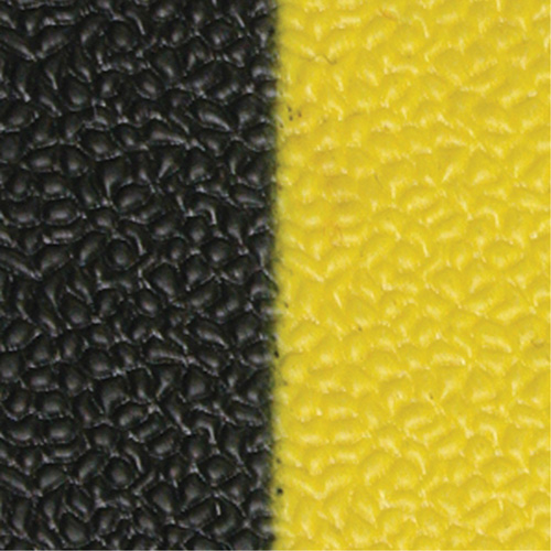 Tapis antifatigue Airsoft, Rugueux, 3' x 5' x 3/8", Noir/Jaune, &eacute;ponge en PVC Dufferin Supply