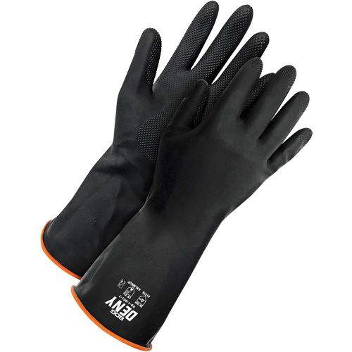 Deny Chemical Resistant Gloves, Size 9, 12" L, Rubber Latex, Flock-Lined Inner Lining, Winter Weight Dufferin Supply
