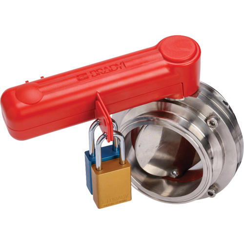 Dispositif de cadenassage pour poign&eacute;e de tirage, Type Papillon Dufferin Supply