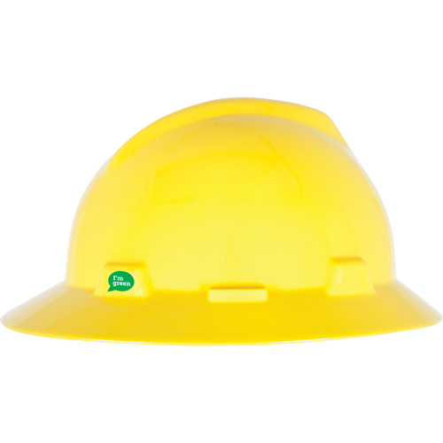 V-Gard&reg; GREEN Slotted Full Brim Hard Hat, Meets CSA Type 1, Ratchet Suspension Dufferin Supply