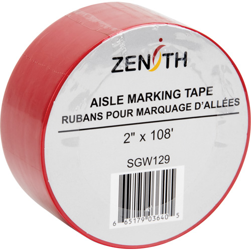 Ruban pour marquage d'all&eacute;es, 2" x 108', PVC, Rouge Dufferin Supply