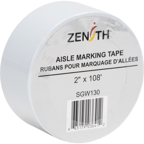 Ruban pour marquage d'all&eacute;es, 2" x 108', PVC, Blanc Dufferin Supply