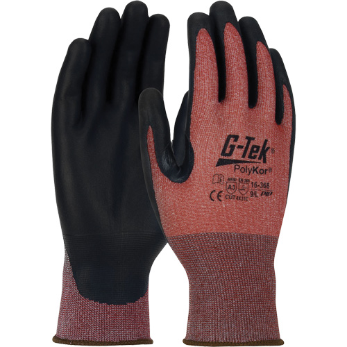Gants r&eacute;sistants aux coupures G-Tek PolyKor X7 Neuroma, Taille Petit, Calibre 18, Rev&ecirc;tement Polyur&eacute;thane, Enveloppe en Poly&eacute;thyl&egrave;ne, ASTM ANSI niveau A3/EN 388 niveau C Dufferin Supply