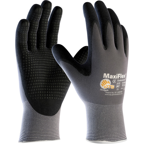 Gants enduits ATG MaxiFlex Endurance, Petit, R&ecirc;vetement Mousse de nitrile, Calibre 15, Enveloppe en Nylon/Lycra Dufferin Supply