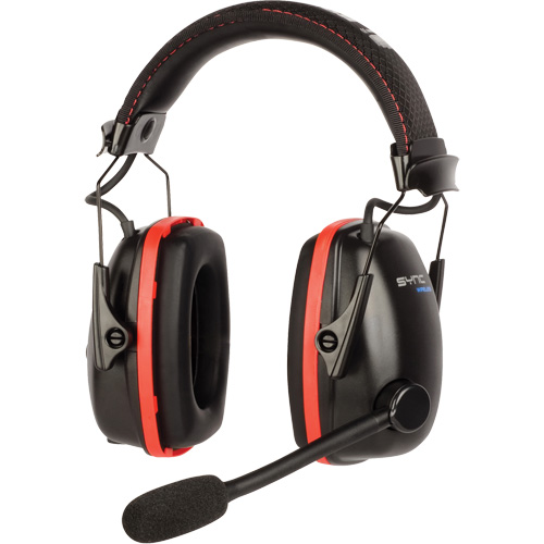 Wireless Hearing Protector Earmuffs with Bluetooth&reg; Audio, Headband Style, 25 dB Dufferin Supply
