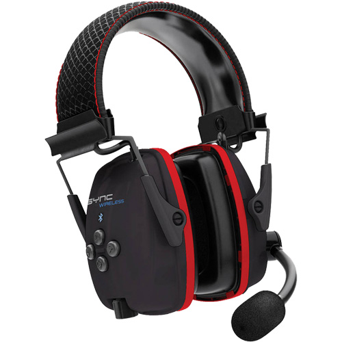 Wireless Hearing Protector Earmuffs with Bluetooth&reg; Audio, Headband Style, 25 dB Dufferin Supply