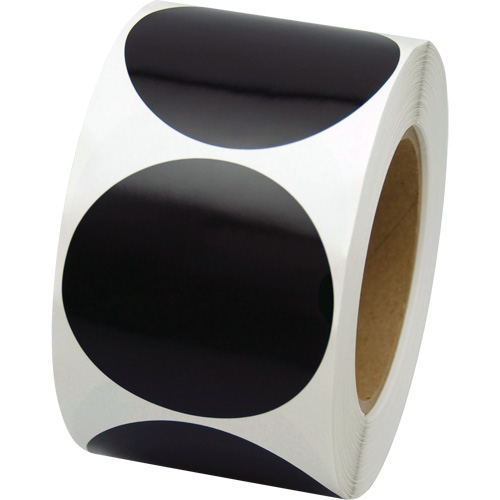 Coloured Marking Dots, Circle, 3" L x 3" W, Black, Vinyl Dufferin Supply