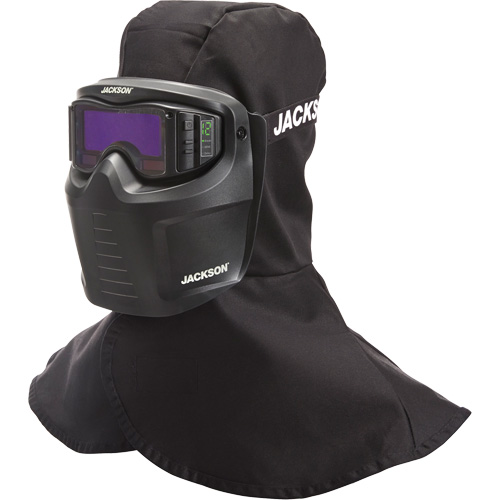 Rebel ADF Welding Mask, 3.5" L x 1.3" W View Area, 3/5-12 Shade Range, Black Dufferin Supply