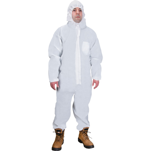 Combinaison &agrave; capuchon, 2T-Grand, Blanc, SMS Dufferin Supply