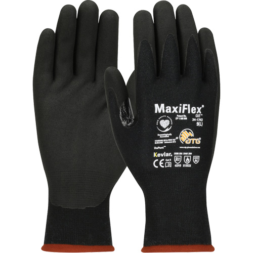 Gants compatibles avec les &eacute;crans tactiles ATG MaxiFlex Cut, Taille T-petit, Calibre 15, Rev&ecirc;tement Mousse de nitrile, Enveloppe en Polyester/Kevlar, ASTM ANSI niveau A4/EN 388 niveau 3/EN 388 niveau D Dufferin Supply