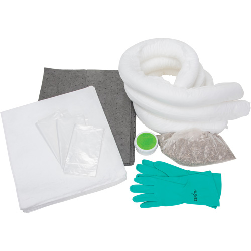 Trousse d'&eacute;quipement de lutte contre les d&eacute;versements, Huile seulement/Universel, Sac, Absorbance de 10 gal. US Dufferin Supply