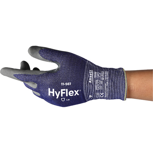 Gants r&eacute;sistants aux coupures HyFlex 11-561, Taille 5, Calibre 15, Rev&ecirc;tement Nitrile, Enveloppe en Intercept, EN 388 niveau C Dufferin Supply