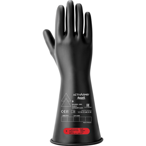 Gants isolants &eacute;lectriques, ASTM classe 0, Taille 10, 11" lo Dufferin Supply
