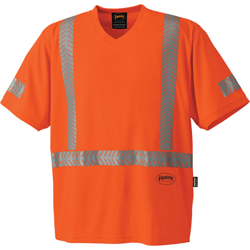 6900 CoolPass&reg; UV Protection Safety T-Shirt, 2X-Large, High Visibility Orange Dufferin Supply