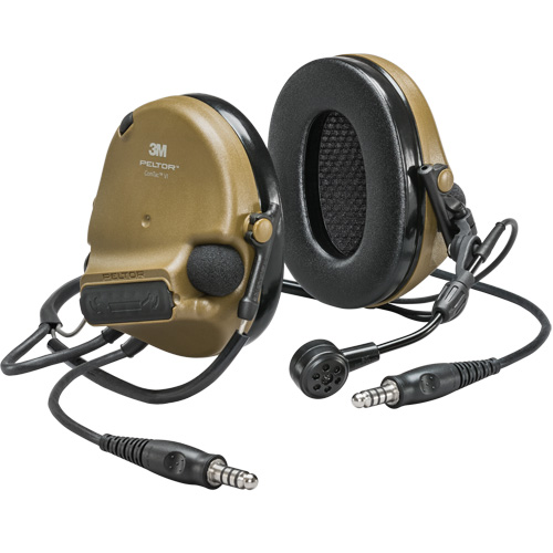 Casque VI NIB avec deux fils de sortie Peltor ComTac, Style Cordon cervical, 22 dB Dufferin Supply