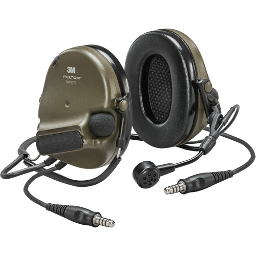 Casque VI NIB avec deux fils de sortie Peltor ComTac, Style Cordon cervical, 22 dB Dufferin Supply