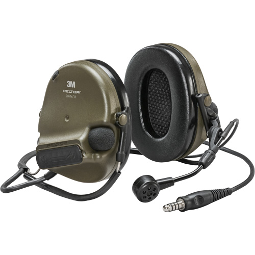 Casque VI NIB avec fils de sortie unique Peltor ComTac, Style Cordon cervical, 22 dB Dufferin Supply