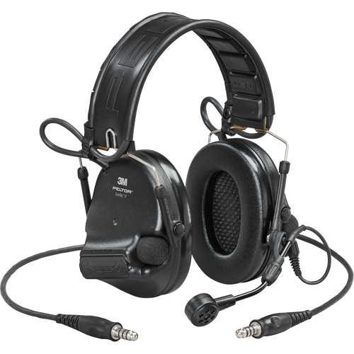 Casque VI NIB avec deux fils de sortie et rail arc Peltor ComTac, Style Bandeau, 23 dB Dufferin Supply