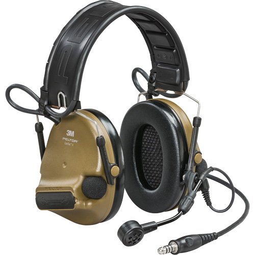 Casque VI NIB avec fils de sortie unique et rail arc Peltor ComTac, Style Bandeau, 23 dB Dufferin Supply