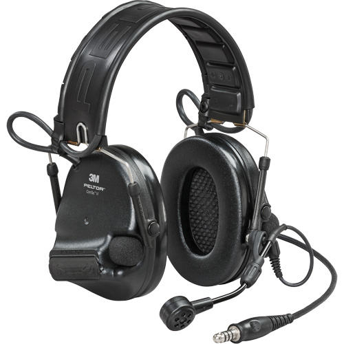 Casque VI NIB avec fils de sortie unique et rail arc Peltor ComTac, Style Bandeau, 23 dB Dufferin Supply