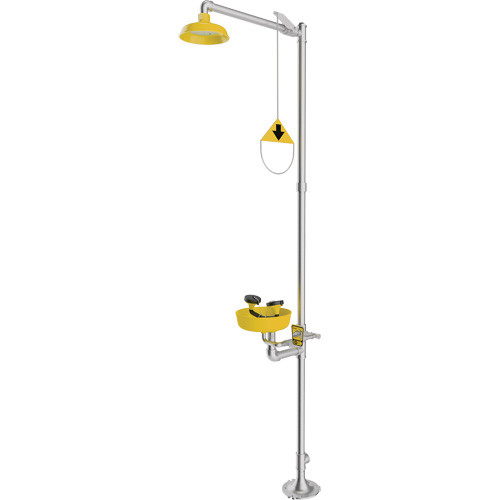Combination Emergency Shower & Eyewash Station, Pedestal Dufferin Supply