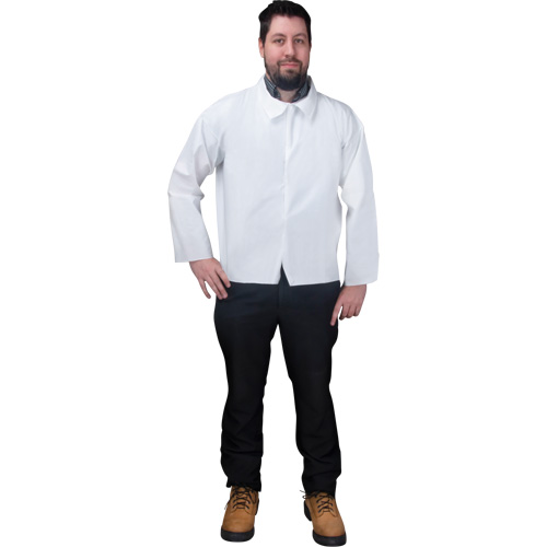 Chemise jetable, Microporeux, 2T-Grand, Blanc Dufferin Supply