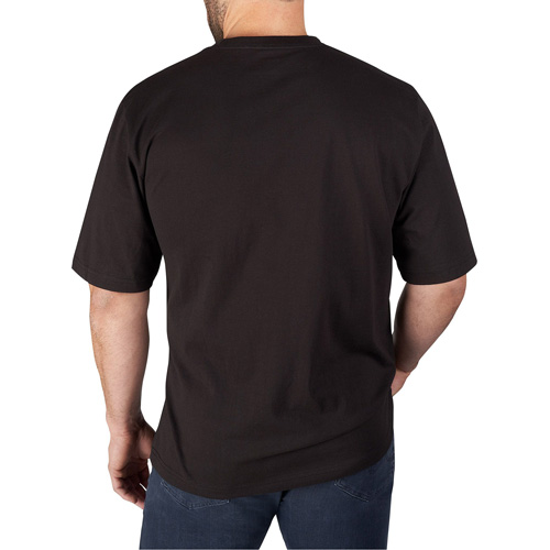 Heavy-Duty Pocket T-Shirt, Men's, Small, Black Dufferin Supply