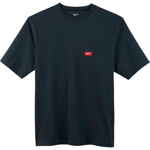 Heavy-Duty Pocket T-Shirt, Men's, Small, Blue Dufferin Supply