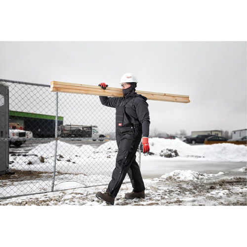 Salopette GridIron de longueur standard avec fermeture &agrave; glissi&egrave;re jusqu'&agrave; la cuisse, Hommes, Grand, Noir Dufferin Supply