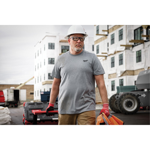 Hybrid Work Tee Shirt, Men's, Small, Grey Dufferin Supply