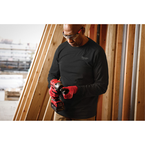 T-shirt de travail hybride, Hommes, Petit, Noir Dufferin Supply