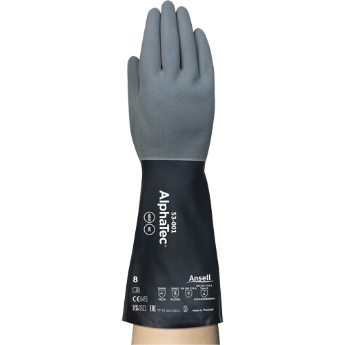 AlphaTec&reg; Chemical-Resistant Gloves, Size 7, 13" L, Neoprene/Nitrile, Nylon Inner Lining, 17-mil Dufferin Supply