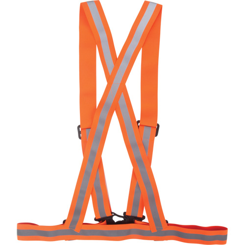 Traffic Harness, High Visibility Orange, Silver Reflective Colour, 2X-Large Dufferin Supply