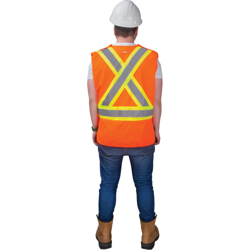Veste d'arpenteur haute visibilit&eacute; conforme &agrave; la CSA, Orange haute visibilit&eacute;, 2T-Grand, Polyester Dufferin Supply