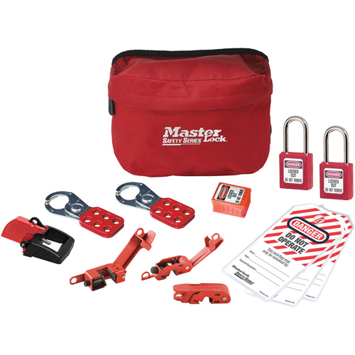 Trousse de cadenassage standard avec cadenas en thermoplastique Zenex, Ensemble &eacute;lectrique, 13 composants compris Dufferin Supply