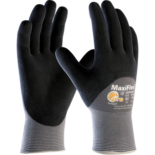 ATG MaxiFlex&reg; Ultimate Touchscreen Compatible Gloves, Large, Nitrile Coating, 15 Gauge, Nylon/Elastane Shell Dufferin Supply