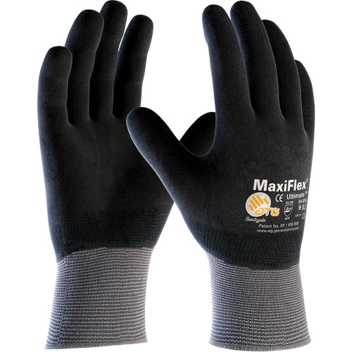 ATG MaxiFlex&reg; Ultimate Touchscreen Compatible Gloves, Large, Nitrile Coating, 15 Gauge, Nylon/Elastane Shell Dufferin Supply