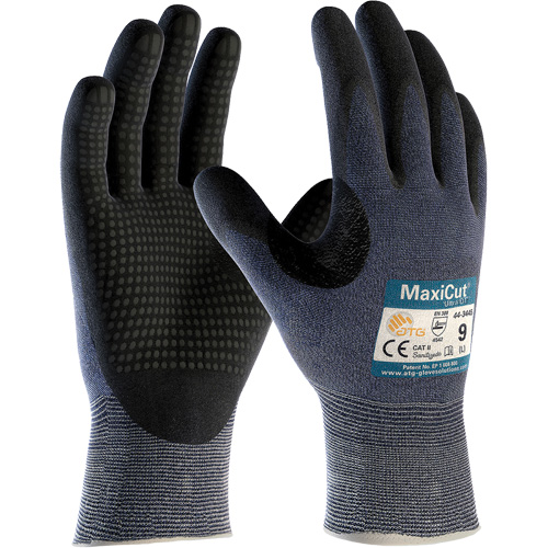 Gants ATG MaxiCut Ultra DT, Taille Grand, Calibre 15, Rev&ecirc;tement Nitrile, Enveloppe en Fil technique, ASTM ANSI niveau A3/EN 388 niveau 5/EN 388 niveau C Dufferin Supply