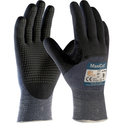 ATG MaxiCut&reg; Ultra DT, Size Large, 15 Gauge, Nitrile Coated, Engineered Yarn Shell, ASTM ANSI Level A3/EN 388 Level 5/EN 388 Level C Dufferin Supply