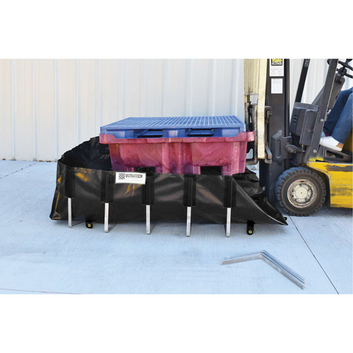 Ultra-IBC Berm&reg; Spill Berm, 400 US gal. Capacity, 6' W x 6' L x 18" H, L-Bracket Dufferin Supply