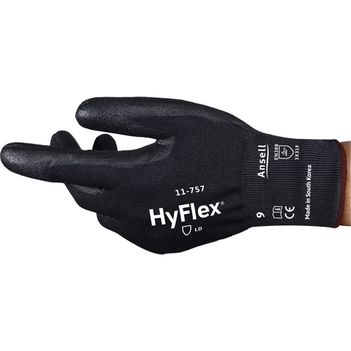Gants r&eacute;sistant aux coupures Hyflex 11-757, Taille 6, Calibre 18, Rev&ecirc;tement Polyur&eacute;thane, Enveloppe en Intercept, ASTM ANSI niveau A7/EN 388 niveau F Dufferin Supply