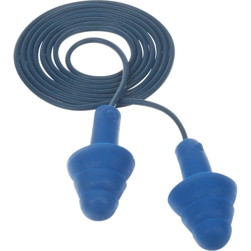 Bouchons d'oreilles pr&eacute;moul&eacute;s E-A-R Ultrafit , Avec cordon, Taille unique, Vrac - Sac en poly, NRR dB NRR 25 dB Dufferin Supply