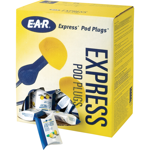 Bouchons d'oreilles rapides de style capsule E-A-R, Sans cordon, Vrac - Sachet coussin, 25 dB NRR, Taille unique Dufferin Supply