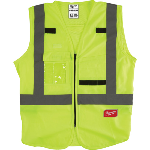 Safety Vest, High Visibility Lime-Yellow, Medium/Small Dufferin Supply